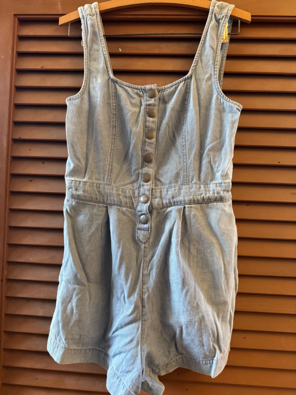 American Eagle Outfitters Light Blue Denim Romper